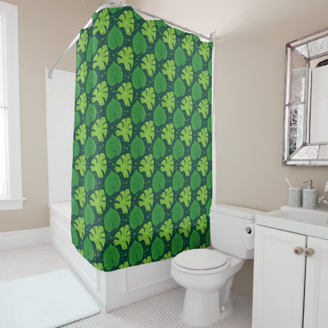 Tropical pattern with liana and monstera leaves  (In Situ)