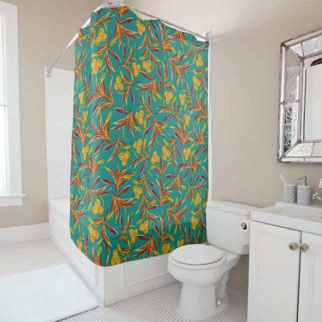 Tropical Pattern with Red and Yellow Leaves (In Situ)