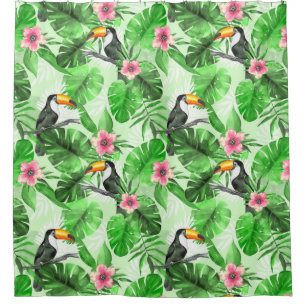 Tropical pattern with toucan