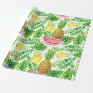 Tropical pattern wrapping paper