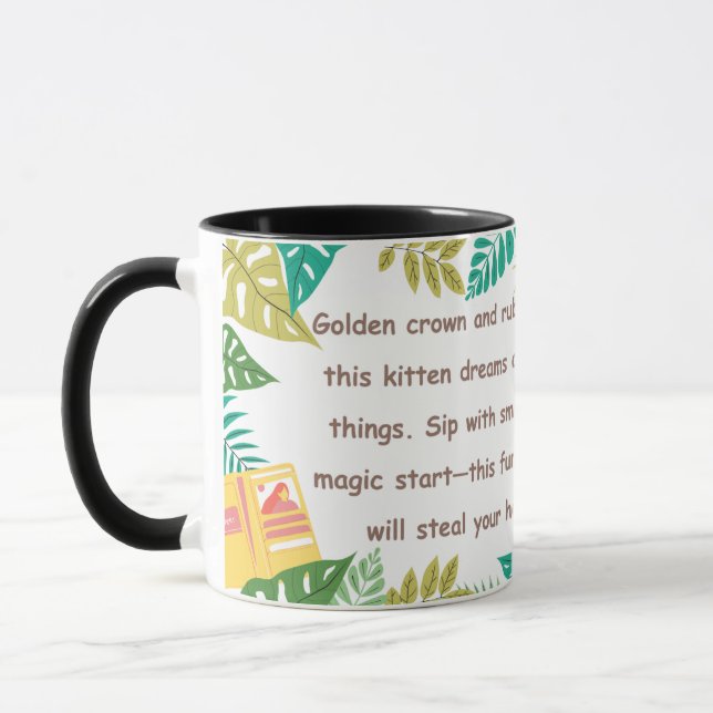 Tropical Paws & Crown Mug (Left)