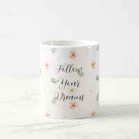 Tropical Peach Cream Hibiscus Flowers Leaves