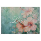 Tropical Peach White Hibiscus Floral Love 