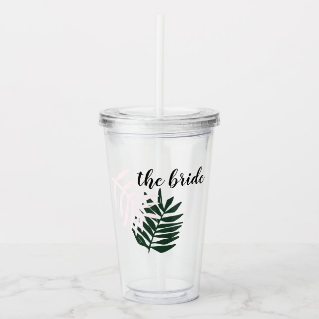 Tropical Personalized Acrylic Tumbler (Front)