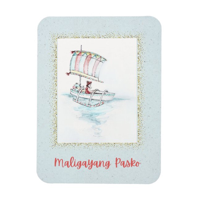 Tropical Philippine Christmas Vinta Ref Magnet (Vertical)