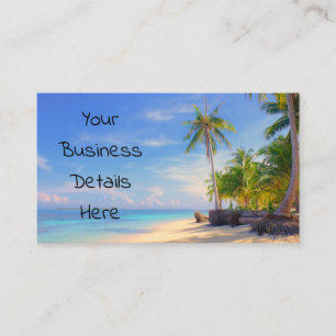 Tropical Philippines Island Beach Palm Paradise Business Card