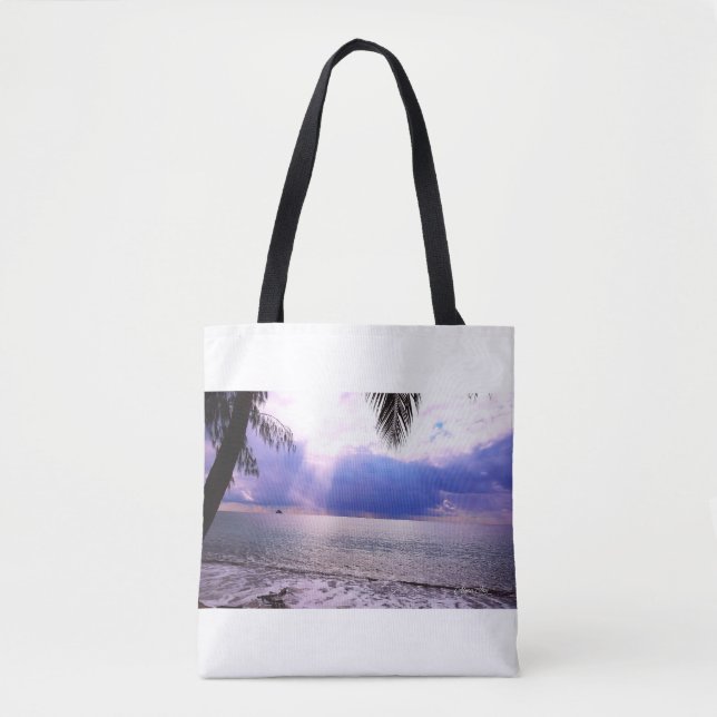 Tropical Photo Print Tote Bag (Front)