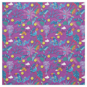 Tropical Pickleball, custom background Fabric