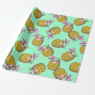Tropical Piña Colada Pattern –Refreshing Summer Wrapping Paper