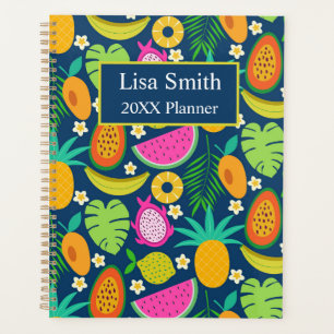 Tropical Pineapple Banana Fruits Personalized Planner