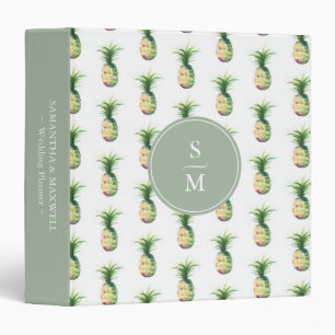 Tropical Pineapple Custom Wedding Planning Binder