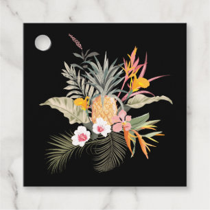 Tropical Pineapple Floral Bridal Shower Favour Tag