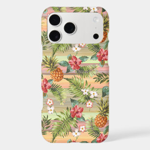 Tropical Pineapple Floral Watercolor Art Pattern