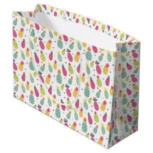 Tropical Pineapple Fruit pattern Large Gift Bag
