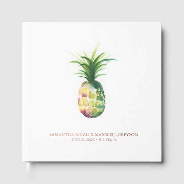 Tropical Pineapple Guest Books (Front)