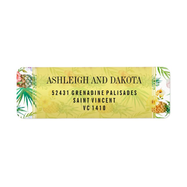 Tropical Pineapple & Hibiscus Destination Wedding (Front)