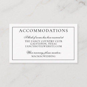 Tropical Pineapple Island Wedding Accommodations Enclosure Card