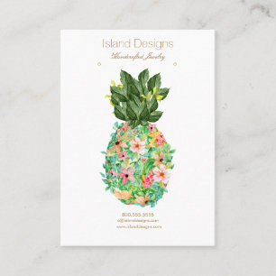 Tropical Pineapple Jewellery Display Card