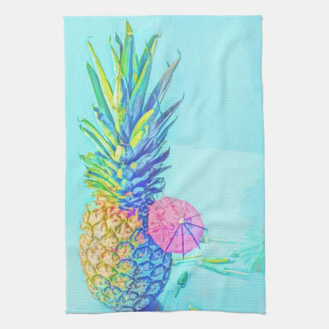 Tropical Pineapple Kitchen Towel (Vertical)