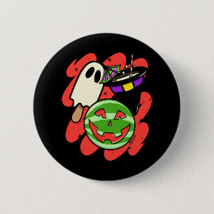 Tropical Pineapple Monster Halloween Classic 2 Inch Round Button