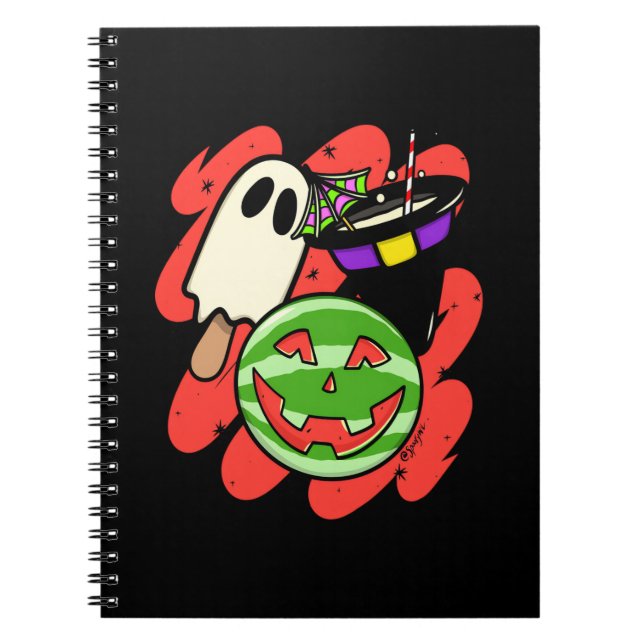 Tropical Pineapple Monster Halloween Classic Notebook (Front)