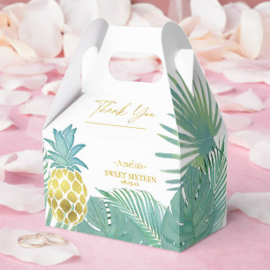 Tropical Pineapple Palms Sweet 16 ID922 Favor Box