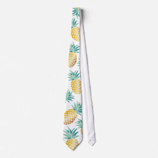 Tropical Pineapple Pattern Aloha Tie