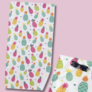 Tropical Pineapple pattern Beach Towel