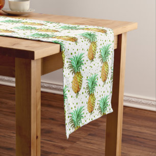 Tropical Pineapple Pattern Short Table Runner