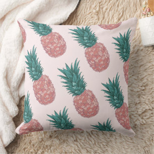 Tropical Pineapple Pattern Throw Pillow