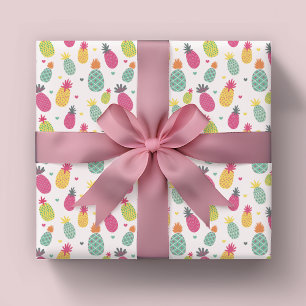 Tropical Pineapple pattern Wrapping Paper Sheet