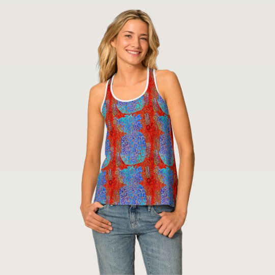 Tropical Pineapple Patterned Tank Top