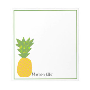 Tropical Pineapple Personalized Notepad