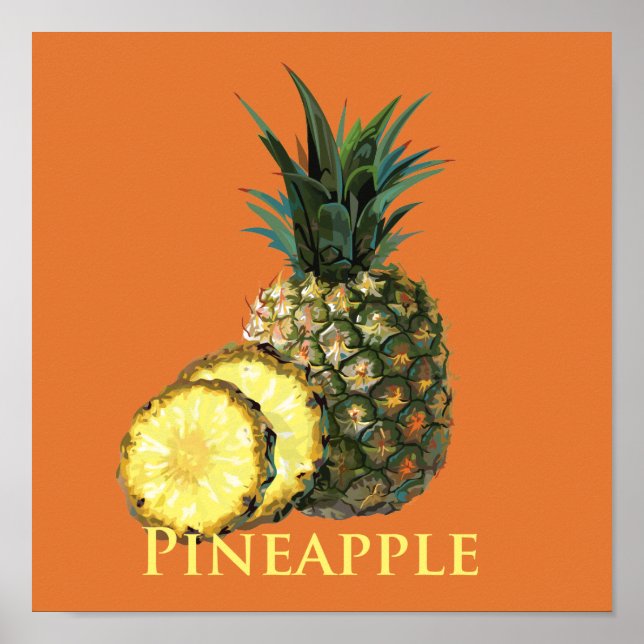 Tropical Pineapple Poster (Front)
