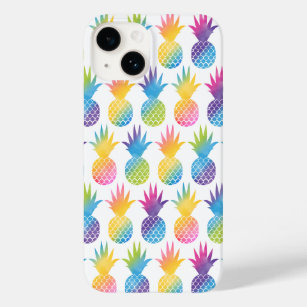 Tropical Pineapple Rainbow Watercolor Pattern Case-Mate iPhone 14 Case
