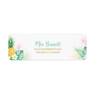 Tropical Pineapple Return Address