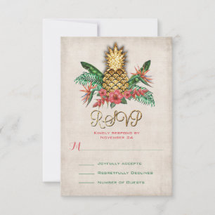 Tropical Pineapple RSVP cards