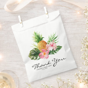 Tropical Pineapple Summer Baby Shower Thank You Favour Bag