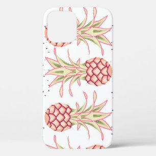 Tropical Pineapple Summer Seamless Print iPhone 12 Case