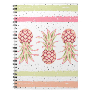 Tropical Pineapple Summer Seamless Print Notebook