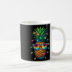 Tropical Pineapple Sungl Christmas Lights Xmas In Coffee Mug