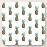 Tropical Pineapple Watercolor Coaster<br><div class="desc">Tropical Pineapple Watercolor. Artist: Grace Popp. Image ID: 105687D.</div>