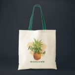 Tropical Pineapple Wedding Bridesmaid Tote Bag<br><div class="desc">Tropical Pineapple Wedding Bridesmaid or Maid of Honour Tote Bag. Would also be great for Mother of the Bride! To personalize further,  please click the "customize further" link and use the design tool to modify the design.  If you need assistance or matching items,  please contact us.</div>
