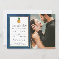 Tropical Pineapple Wedding Save The Date