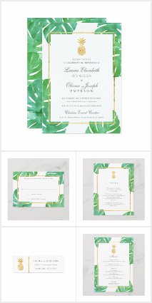 Tropical Pineapple Wedding Set