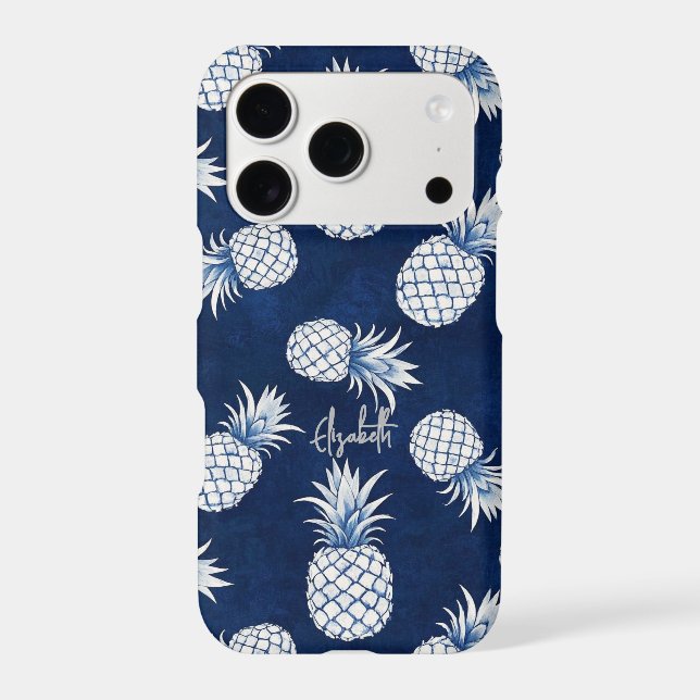 Tropical Pineapple with Name – Watercolor Style (Verso)