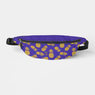 Tropical Pineapple with Name – Watercolor Style Fanny Pack