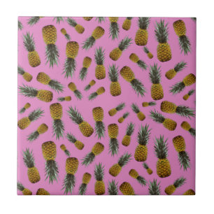 Tropical Pineapples Ceramic Tile
