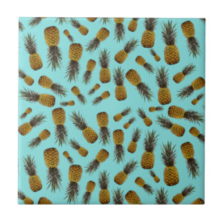 Tropical Pineapples Ceramic Tile