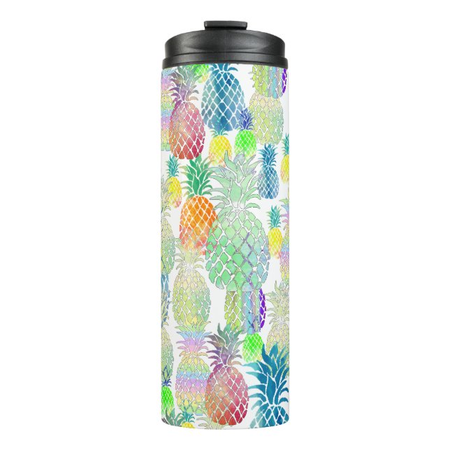 tropical pineapples design thermal tumbler (Front)